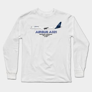 Airbus A321 - Deutsche Lufthansa "New Colours" Long Sleeve T-Shirt